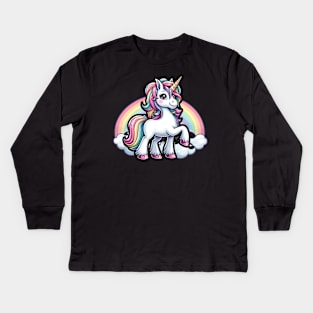 Unicorn S01 D96 Kids Long Sleeve T-Shirt